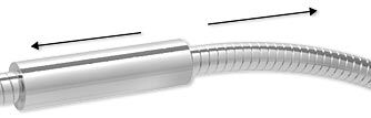 Pop clasp being pulled apart